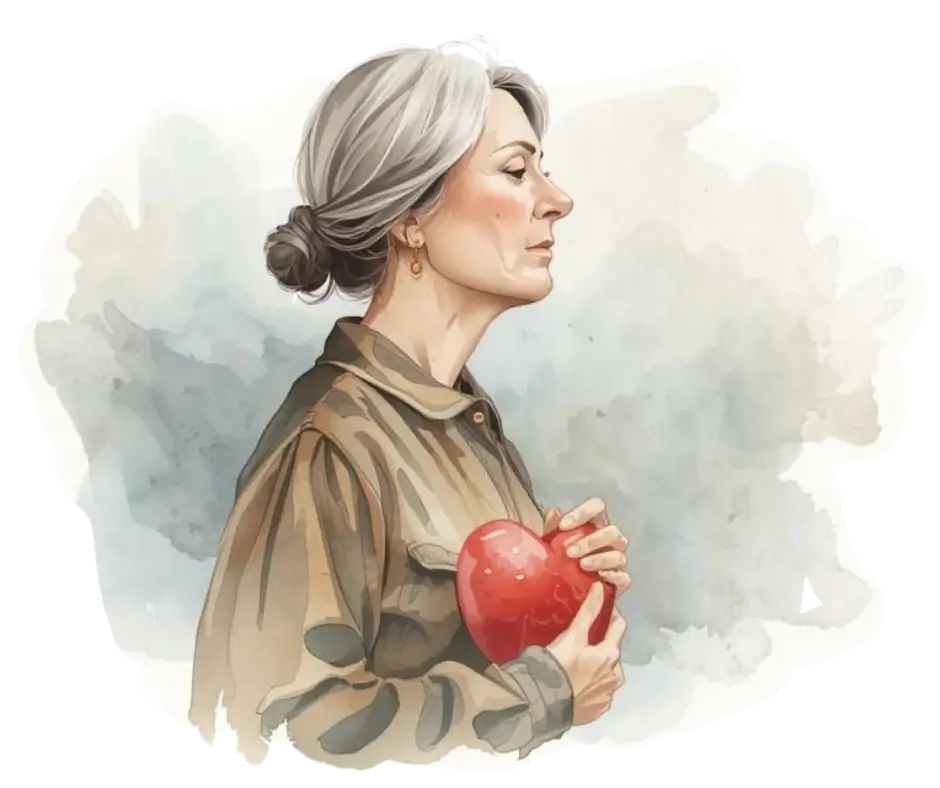 Woman holding a heart Woman holding a heart